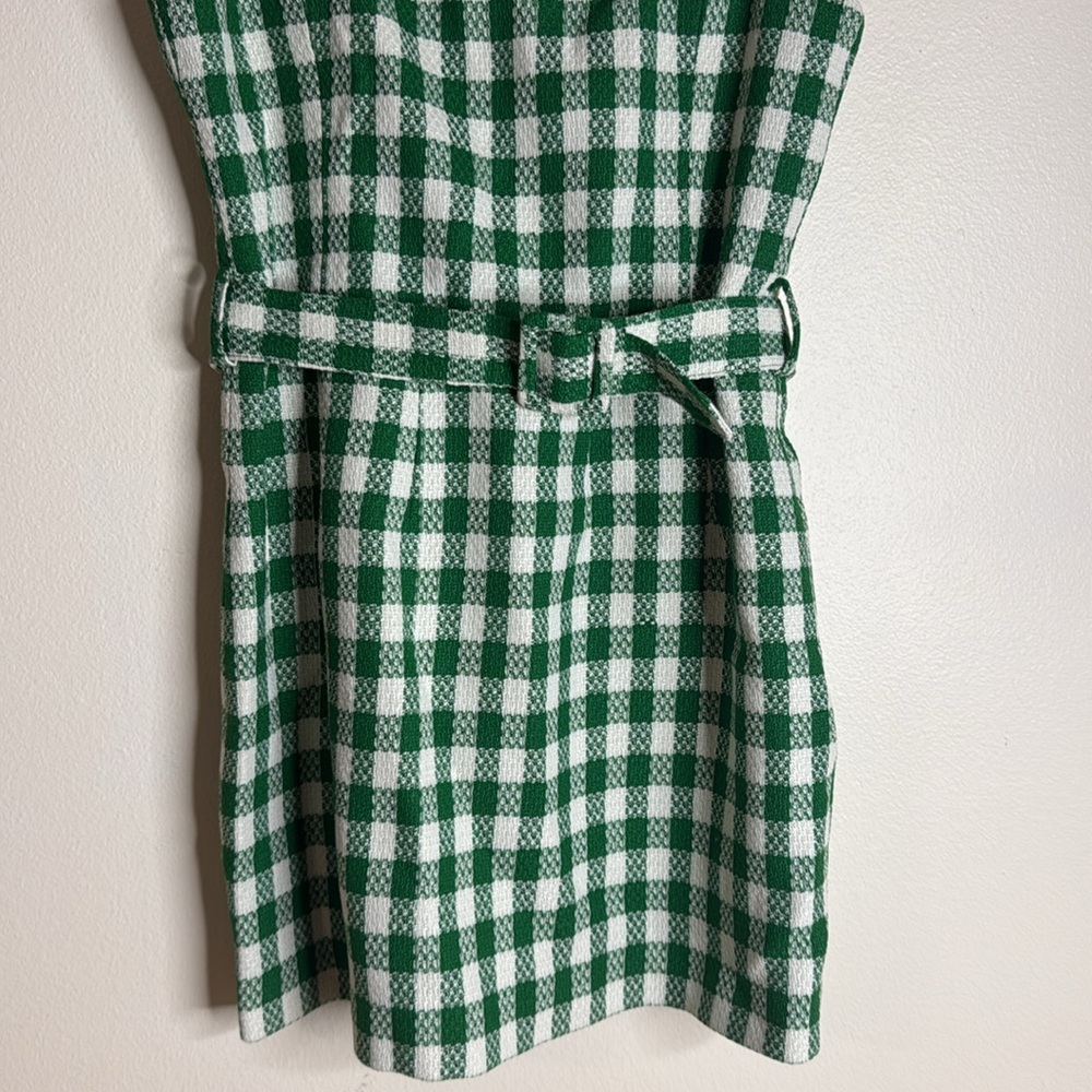 kourt Blaine ladies green gingham mini dress size 4 - Picture 6 of 15